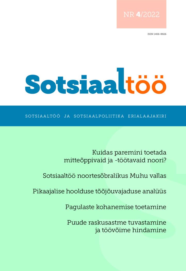 ajakirji Sotsiaaltöö nr 4 2022