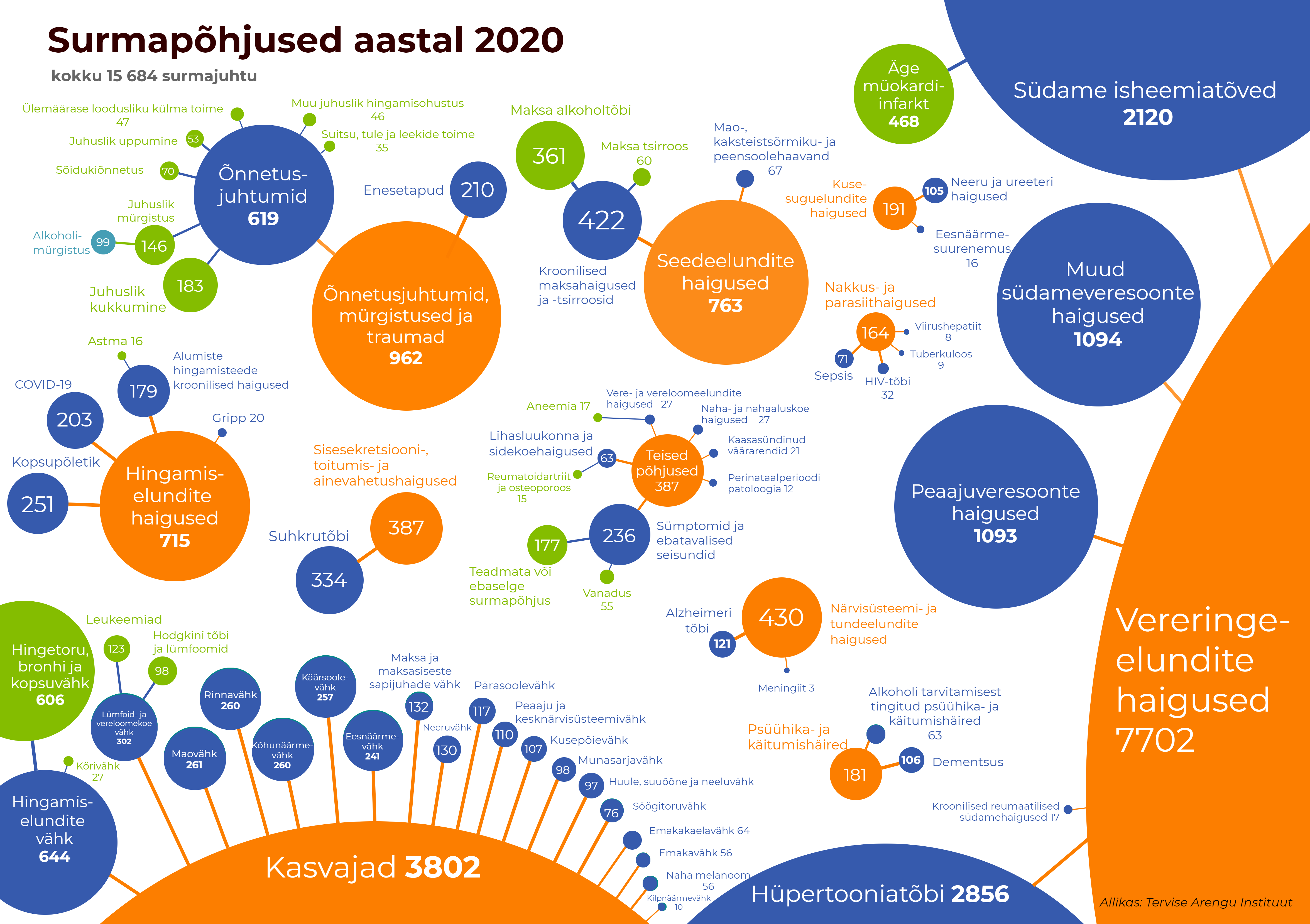 Surmapõhjused 2020