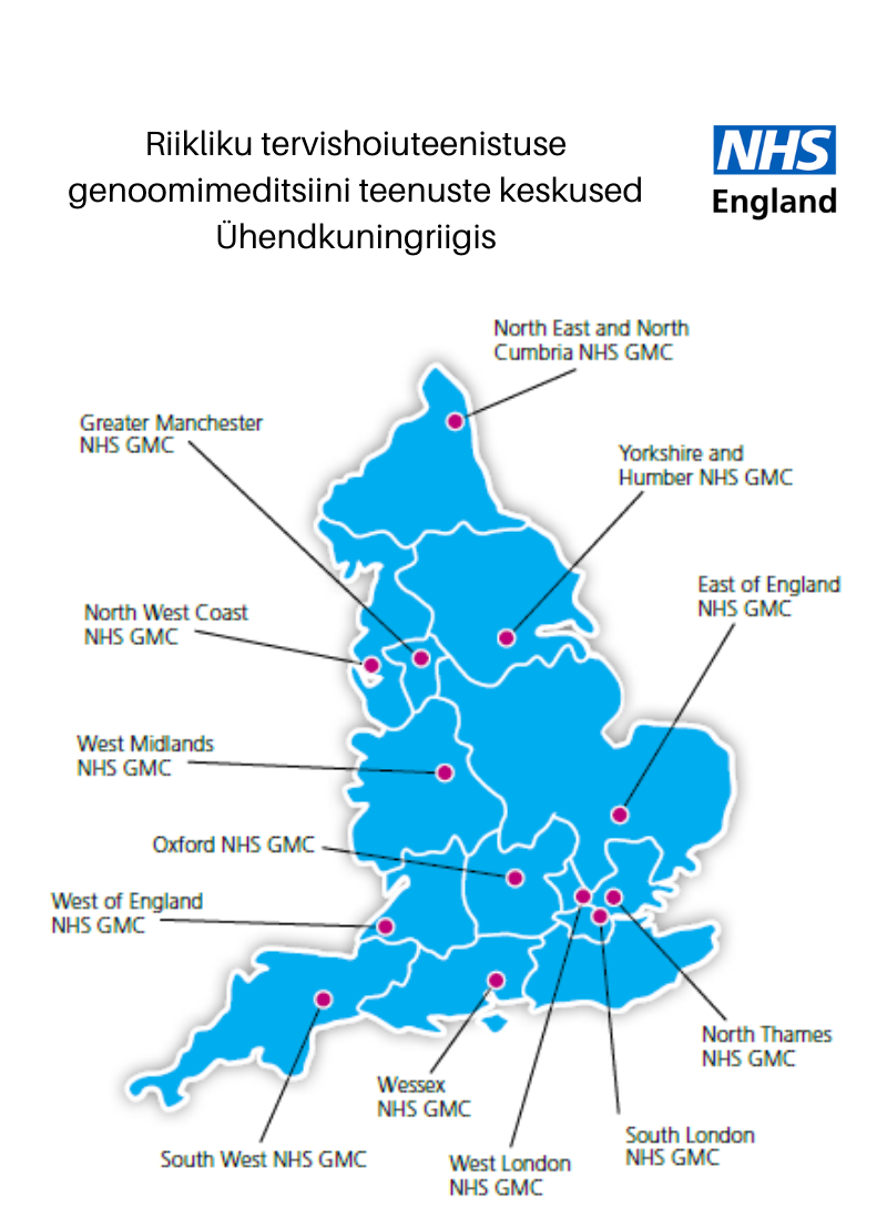 Riikliku tervishoiuteenistuse genoomimeditsiini teenuste keskused Ühendkuningriigis