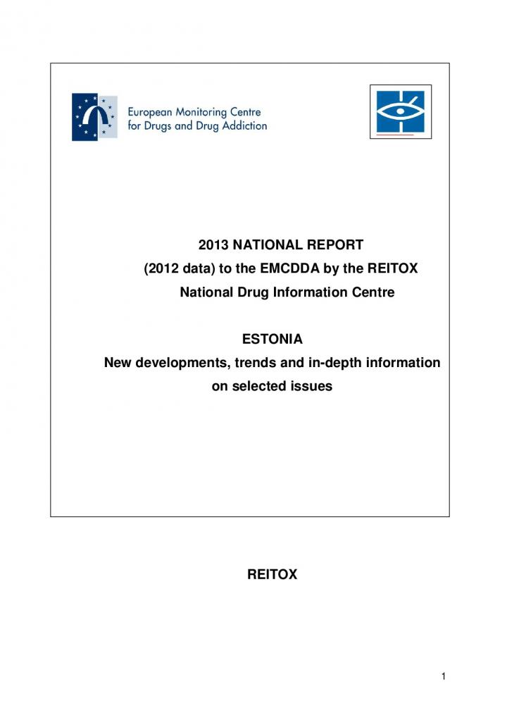 139090815292_Report on drug situation in Estonia_2013