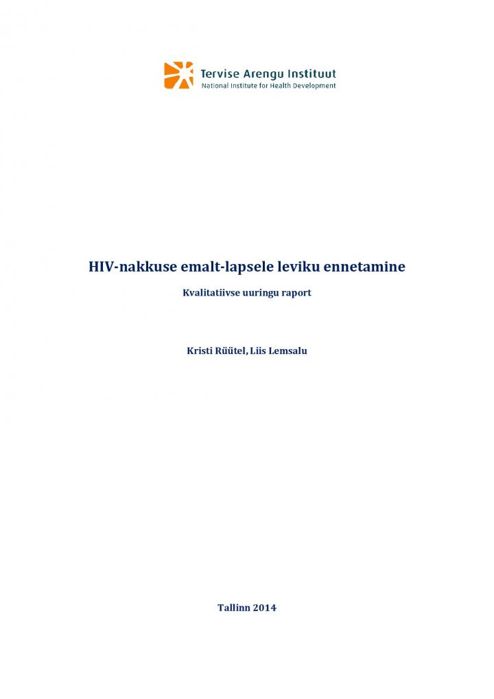 155981801359_HIVnakkuse_emalt_lapsele_leviku_ennetamine_uuringuraport