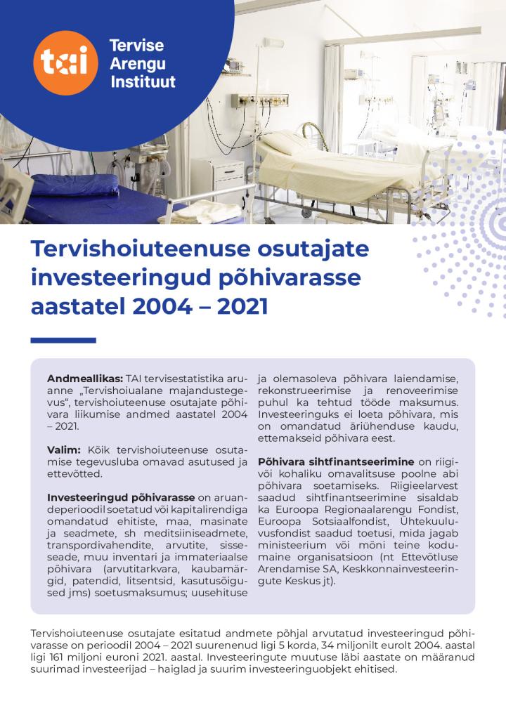 Tervishoiuteenuste-investeeringud